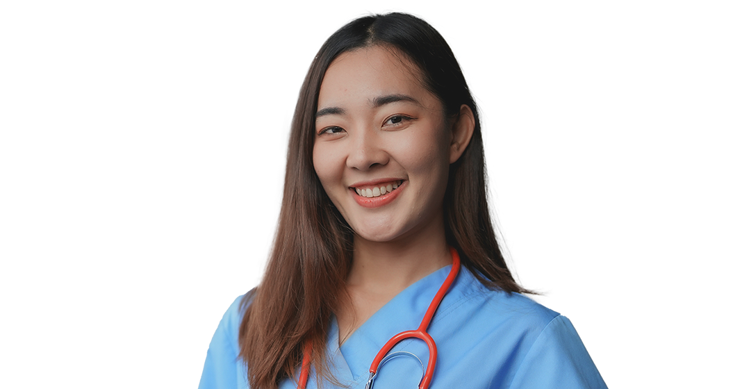 An actor portraying a registered dietitian.