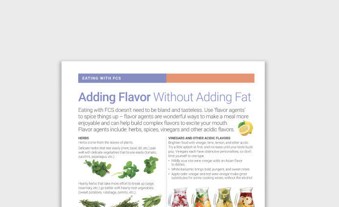 Adding Flavor Without Adding Fat Factsheet