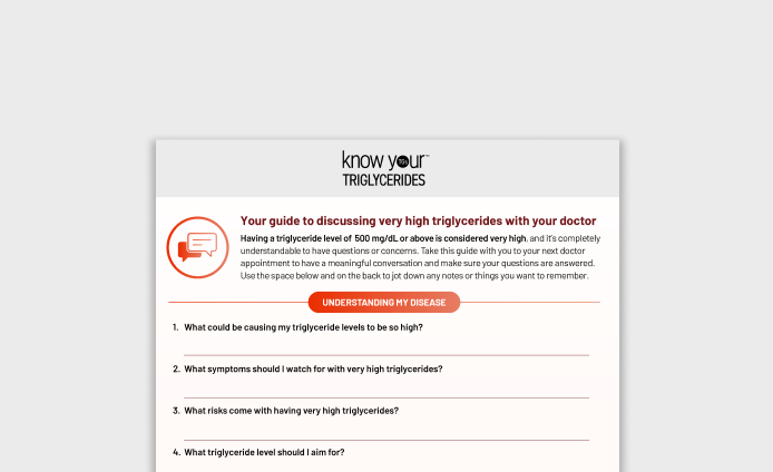 Very High Triglycerides Doctor Discussion Guide