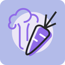 Broccoli and carrot icon.