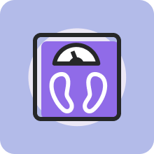 Scale with footprints icon.