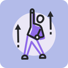 Person exercising icon.