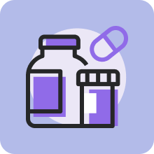 Pill bottles icon.