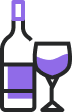 Wine Bottle and glass of wine icon.