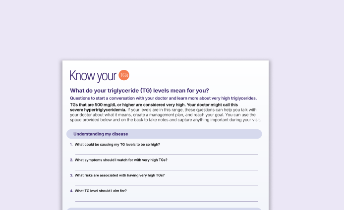 Very High Triglycerides Doctor Discussion Guide