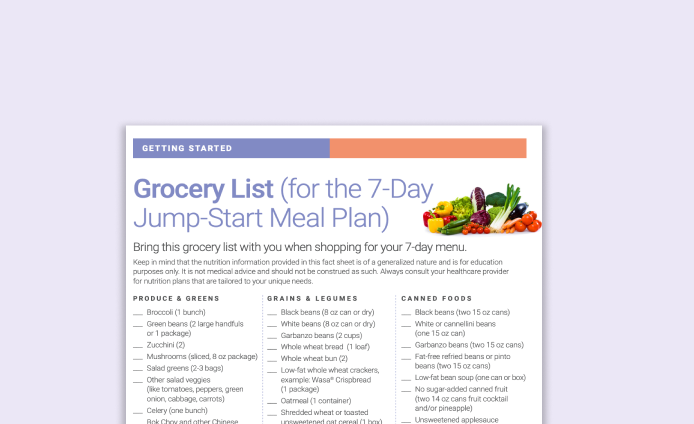 Grocery List Fact Sheet
