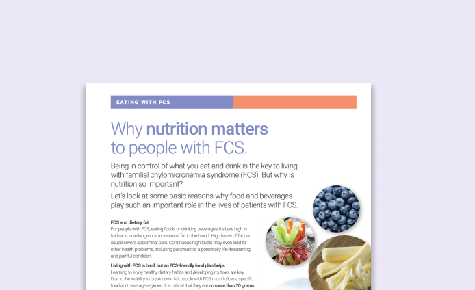 Why Nutrition Matters for People With FCS Fact Sheet
