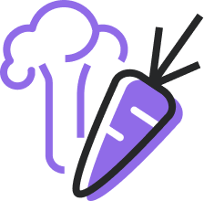 Broccoli and carrot icon.