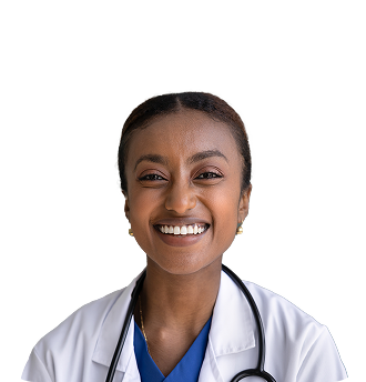 Headshot of an actor portraying a GI doctor.