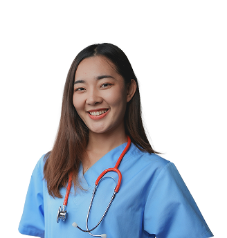 Headshot of an actor portraying a registered dietitian.