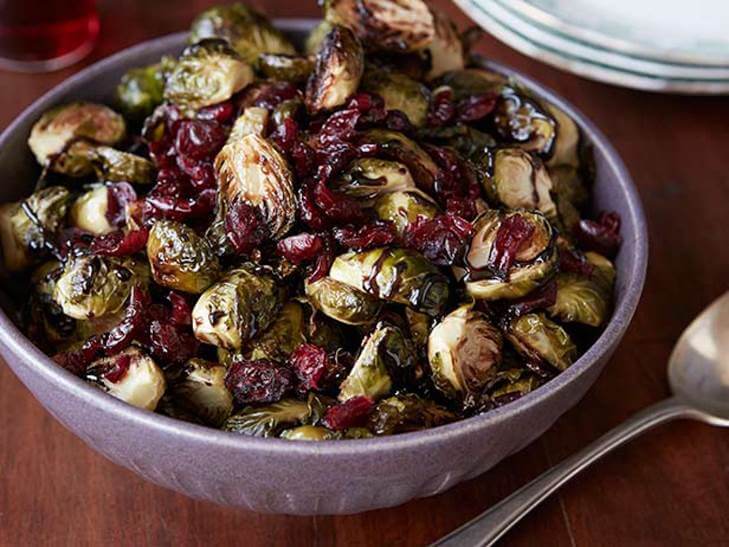 Roasted Brussels Sprouts With Cranberries