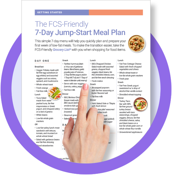 FCS Friendly 7 Day Meal Plan Fact Sheet