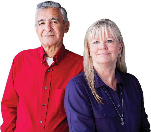 Fred & his wife Lynne, Living with FCS