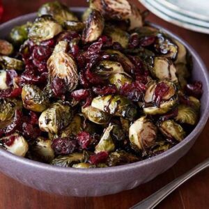 Roasted Brussels Sprouts With Cranberries Thumbnail