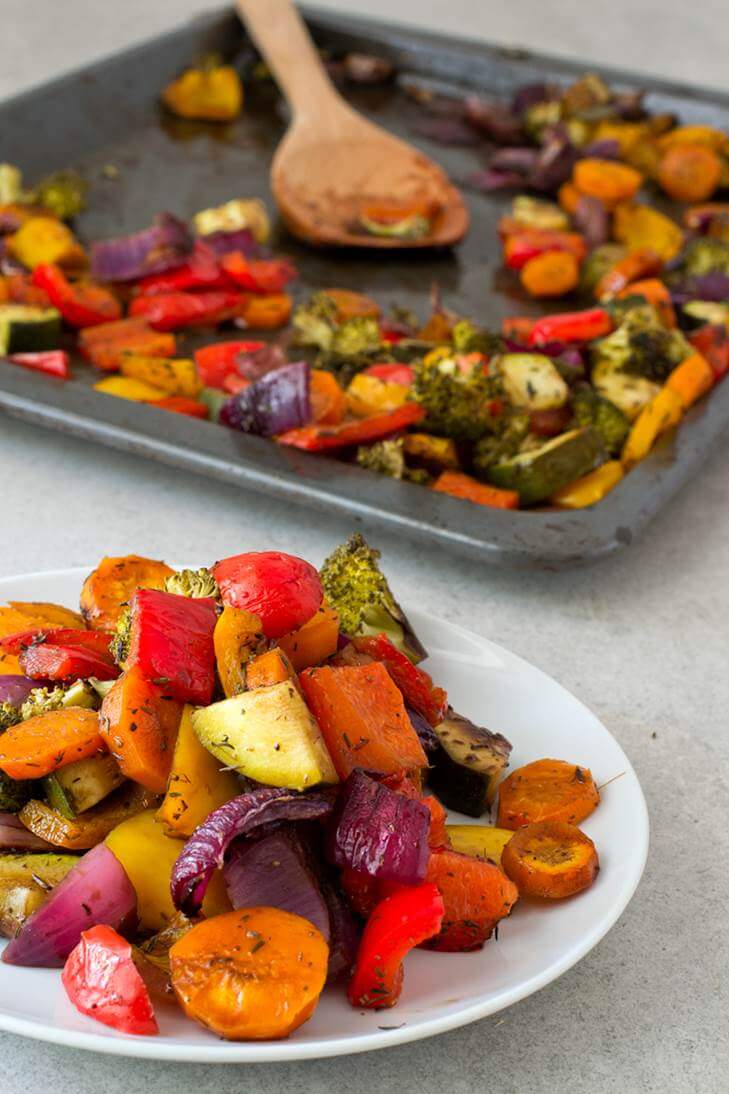 Roasted Rainbow Vegetables